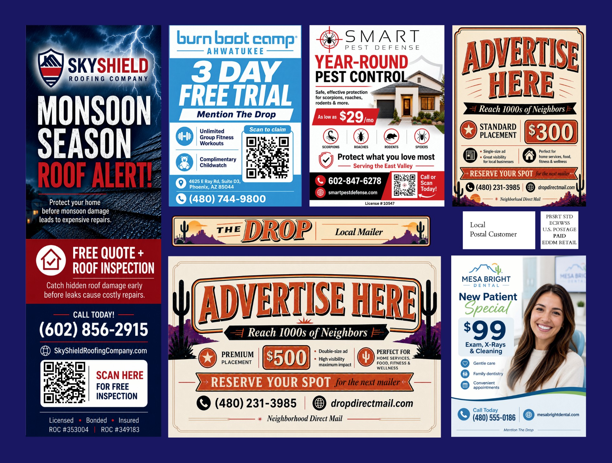 The Drop current mailer front side for the 5,000-home South Tempe and Ahwatukee run
